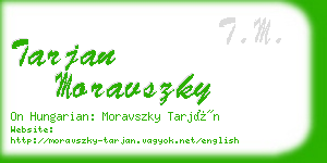 tarjan moravszky business card